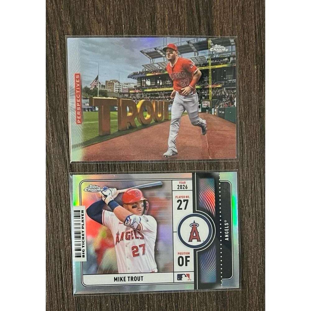 2026 Topps Chrome Mike Trout - 2 cards